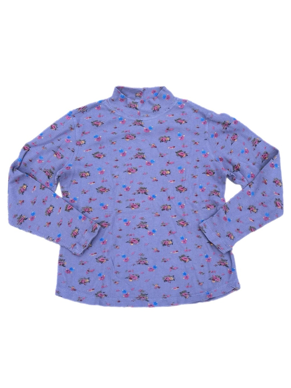 Blair | Floral Waffle Knit Turtleneck Shirt